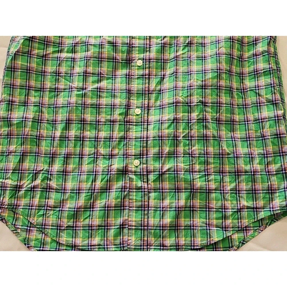 NWT RALPH LAUREN BOYS Green PLAID SHIRT  XL(18/20)
